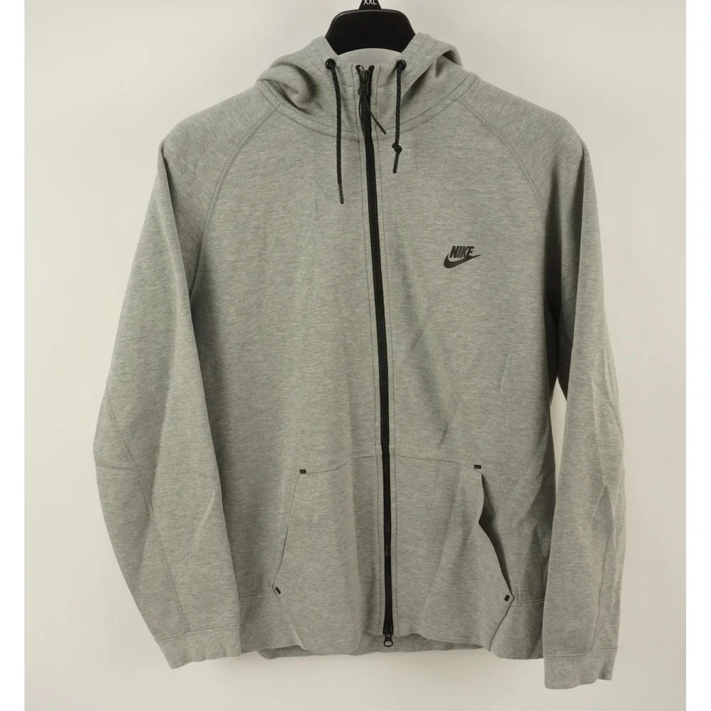 Nike Tech Fleece Full Zip Hoodie Men's XL Gray Heather High Neck Jacket